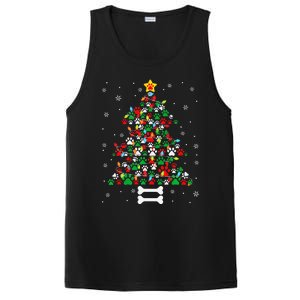 Christmas Cute Dog Paws Xmas Tree Funny Dog Puppy Owner PosiCharge Competitor Tank