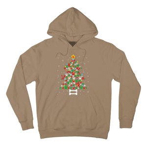 Christmas Cute Dog Paws Xmas Tree Funny Dog Puppy Owner Hoodie