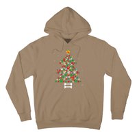 Christmas Cute Dog Paws Xmas Tree Funny Dog Puppy Owner Hoodie