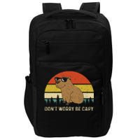 Cool Capybara DonT Worry Be Cappy Vintage Funny Rodent Meme Impact Tech Backpack