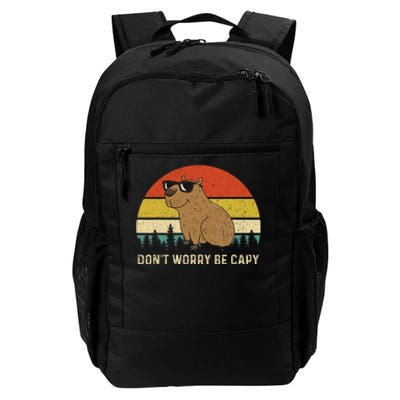 Cool Capybara DonT Worry Be Cappy Vintage Funny Rodent Meme Daily Commute Backpack