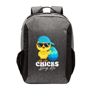 Cute Chicks Dig Me Happy Easter Funny Baby Chick With Egg Vector Backpack