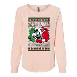 Chingedy Ching Dominick The Italian Christmas Donkey Xmas Womens California Wash Sweatshirt