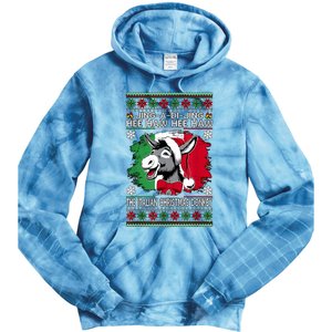 Chingedy Ching Dominick The Italian Christmas Donkey Xmas Tie Dye Hoodie