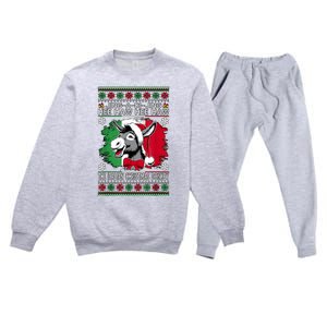 Chingedy Ching Dominick The Italian Christmas Donkey Xmas Premium Crewneck Sweatsuit Set