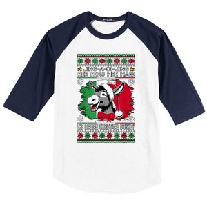 Chingedy Ching Dominick The Italian Christmas Donkey Xmas Baseball Sleeve Shirt