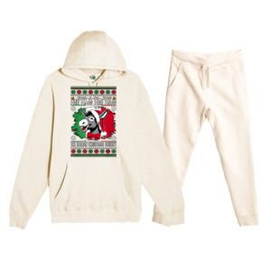 Chingedy Ching Dominick The Italian Christmas Donkey Xmas Premium Hooded Sweatsuit Set