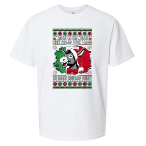 Chingedy Ching Dominick The Italian Christmas Donkey Xmas Sueded Cloud Jersey T-Shirt