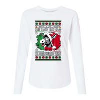 Chingedy Ching Dominick The Italian Christmas Donkey Xmas Womens Cotton Relaxed Long Sleeve T-Shirt