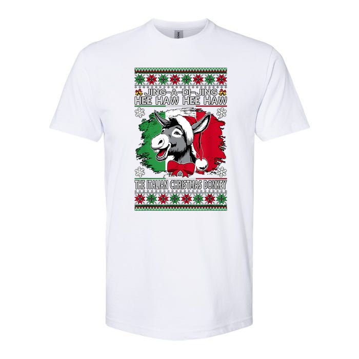 Chingedy Ching Dominick The Italian Christmas Donkey Xmas Softstyle CVC T-Shirt