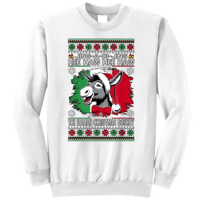 Chingedy Ching Dominick The Italian Christmas Donkey Xmas Sweatshirt