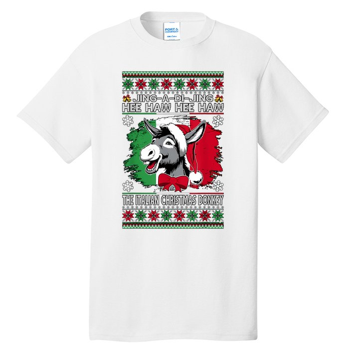 Chingedy Ching Dominick The Italian Christmas Donkey Xmas Tall T-Shirt