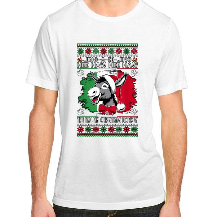 Chingedy Ching Dominick The Italian Christmas Donkey Xmas Adult ChromaSoft Performance T-Shirt