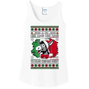 Chingedy Ching Dominick The Italian Christmas Donkey Xmas Ladies Essential Tank