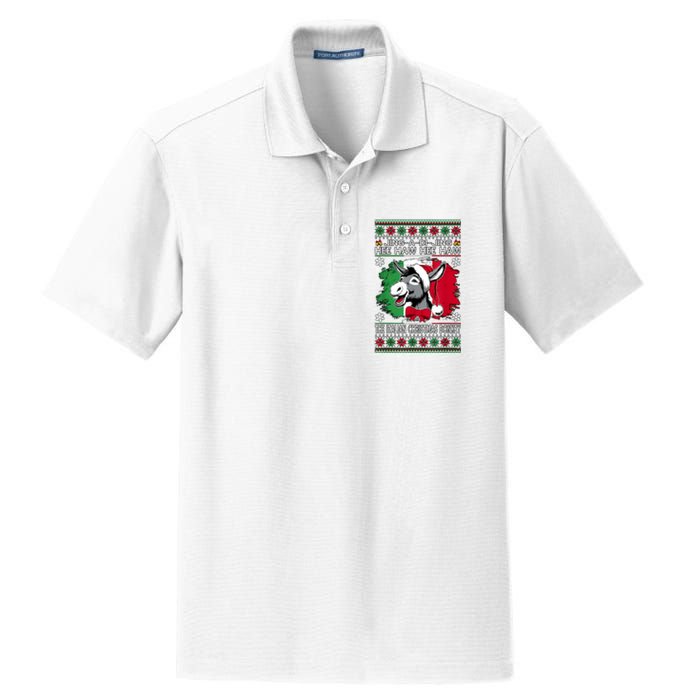 Chingedy Ching Dominick The Italian Christmas Donkey Xmas Dry Zone Grid Polo