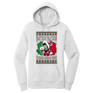 Chingedy Ching Dominick The Italian Christmas Donkey Xmas Women's Pullover Hoodie