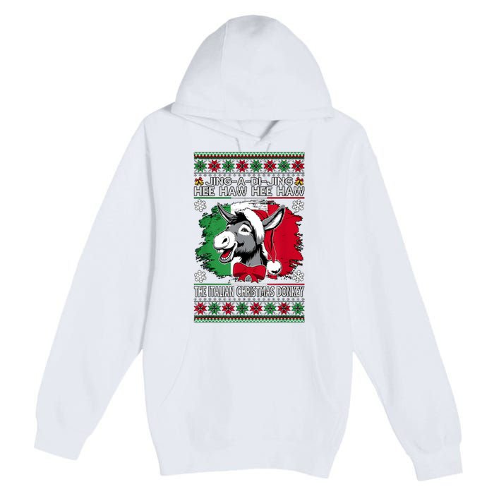 Chingedy Ching Dominick The Italian Christmas Donkey Xmas Premium Pullover Hoodie