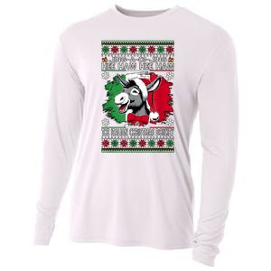 Chingedy Ching Dominick The Italian Christmas Donkey Xmas Cooling Performance Long Sleeve Crew