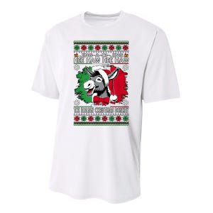 Chingedy Ching Dominick The Italian Christmas Donkey Xmas Performance Sprint T-Shirt