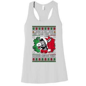 Chingedy Ching Dominick The Italian Christmas Donkey Xmas Women's Racerback Tank