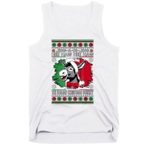 Chingedy Ching Dominick The Italian Christmas Donkey Xmas Tank Top