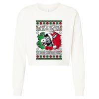 Chingedy Ching Dominick The Italian Christmas Donkey Xmas Cropped Pullover Crew