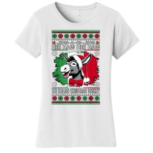 Chingedy Ching Dominick The Italian Christmas Donkey Xmas Women's T-Shirt