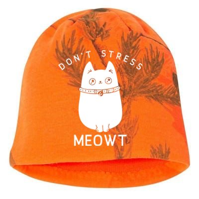 Cute Cat Don’t Stress Meowt Great Gift Kati - Camo Knit Beanie