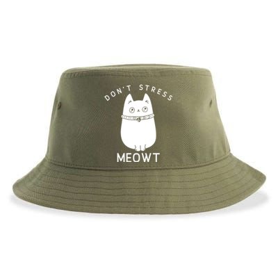 Cute Cat Don’t Stress Meowt Great Gift Sustainable Bucket Hat