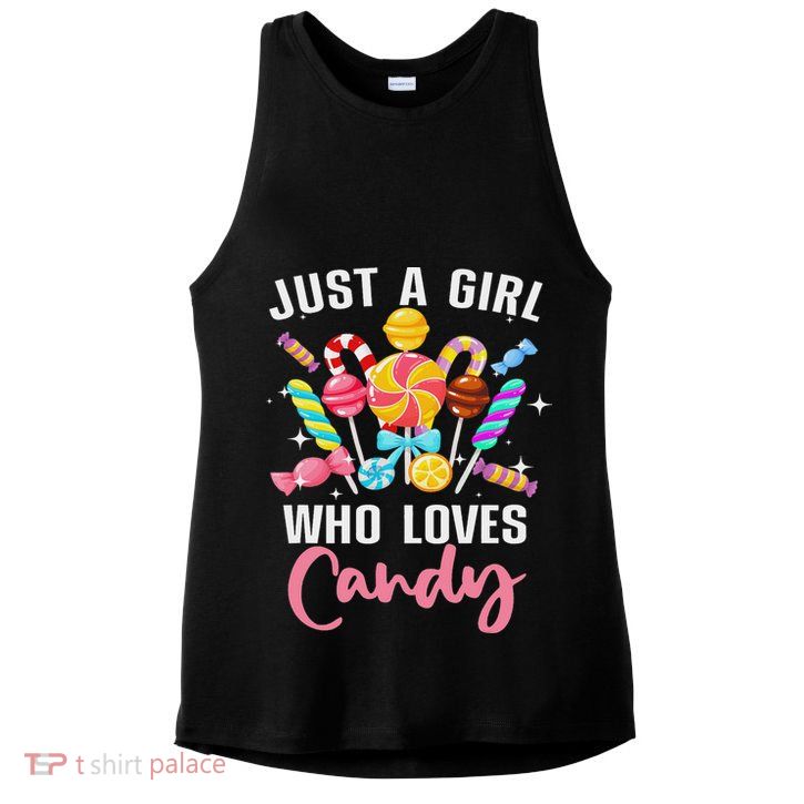 Cute Candy Design For Women Sweets Candy Lover Ladies PosiCharge Tri-Blend Wicking Tank