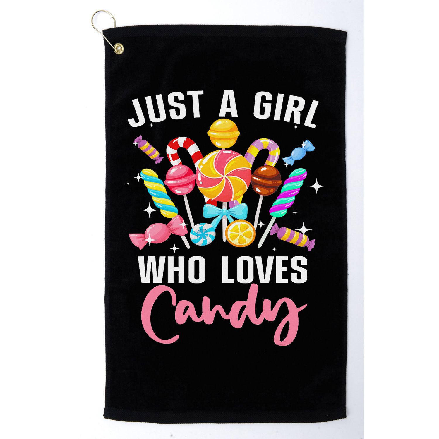 Cute Candy Design For Women Sweets Candy Lover Golf Towel