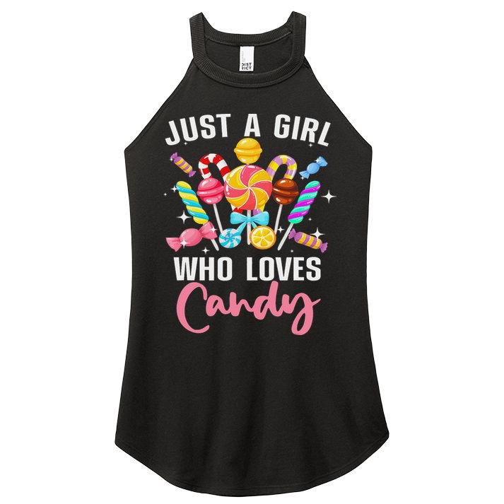 Cute Candy Design For Women Sweets Candy Lover Women's Perfect Tri Rocker Tank