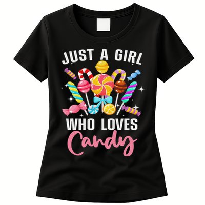 Cute Candy Design For Women Sweets Candy Lover Womens T-Shirt