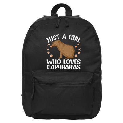Cool Capybara Design For Women Rodent Animal Capybara 16 in Basic Backpack