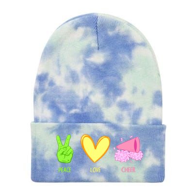 Cute Cheerleader Design For Wo Girls Cheerleading Cheer Tie Dye 12in Knit Beanie