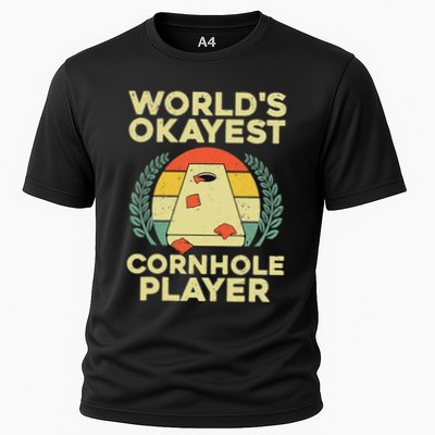 Cool Cornhole Design Corn Hole Cornhole Player Cooling Performance Crew T-Shirt