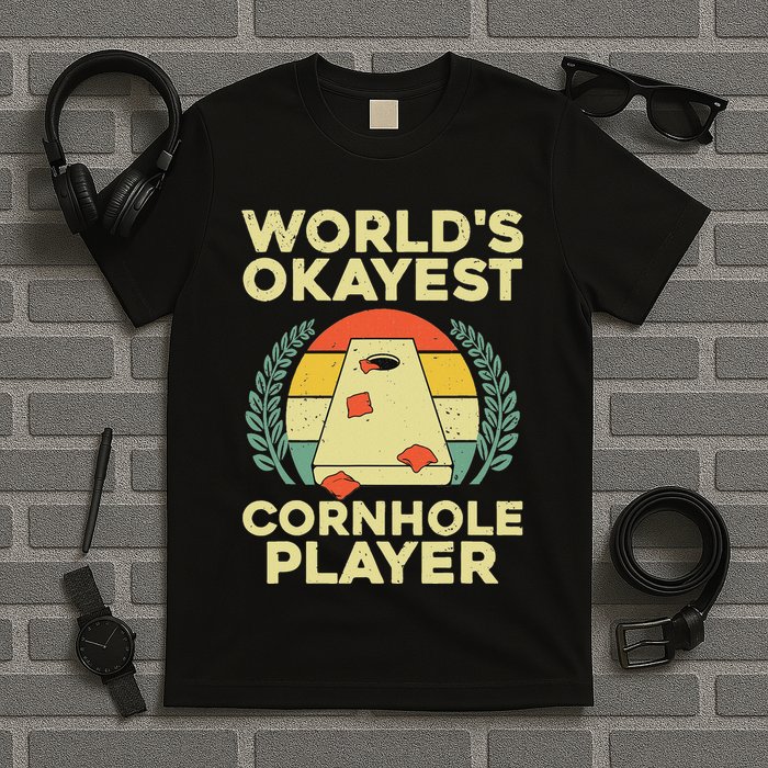 Cool Cornhole Design Corn Hole Cornhole Player T-Shirt