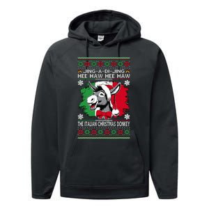 Chingedy Ching Dominick The Italian Christmas Donkey Xmas Performance Fleece Hoodie