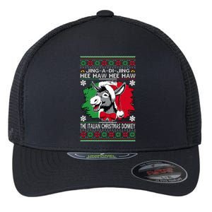 Chingedy Ching Dominick The Italian Christmas Donkey Xmas Flexfit Unipanel Trucker Cap