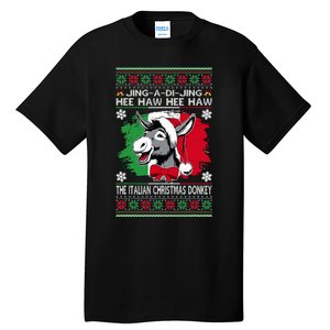 Chingedy Ching Dominick The Italian Christmas Donkey Xmas Tall T-Shirt