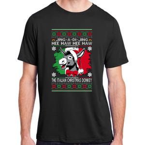 Chingedy Ching Dominick The Italian Christmas Donkey Xmas Adult ChromaSoft Performance T-Shirt