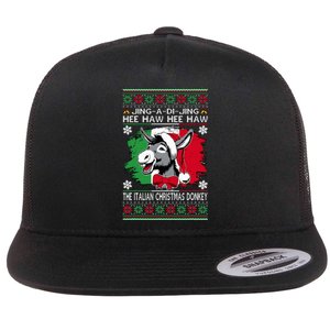 Chingedy Ching Dominick The Italian Christmas Donkey Xmas Flat Bill Trucker Hat