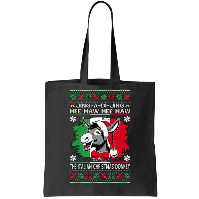 Chingedy Ching Dominick The Italian Christmas Donkey Xmas Tote Bag