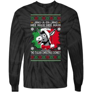 Chingedy Ching Dominick The Italian Christmas Donkey Xmas Tie-Dye Long Sleeve Shirt