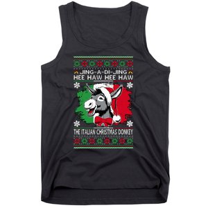 Chingedy Ching Dominick The Italian Christmas Donkey Xmas Tank Top