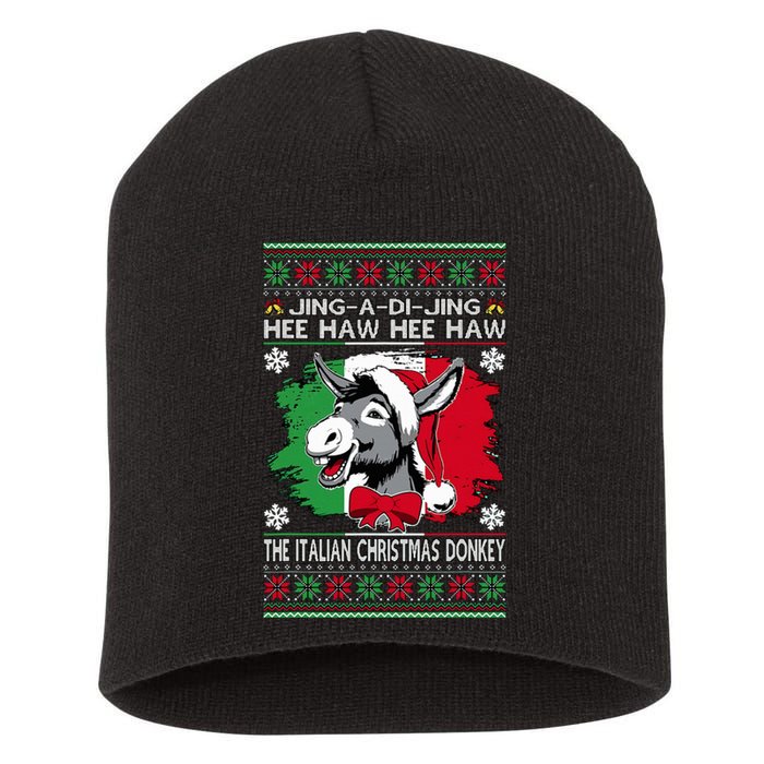 Chingedy Ching Dominick The Italian Christmas Donkey Xmas Short Acrylic Beanie