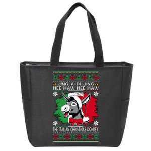 Chingedy Ching Dominick The Italian Christmas Donkey Xmas Zip Tote Bag