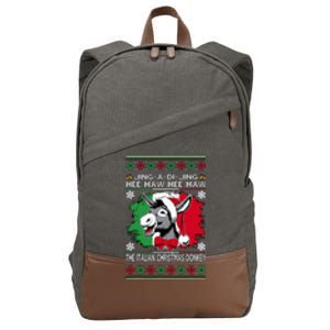 Chingedy Ching Dominick The Italian Christmas Donkey Xmas Cotton Canvas Backpack