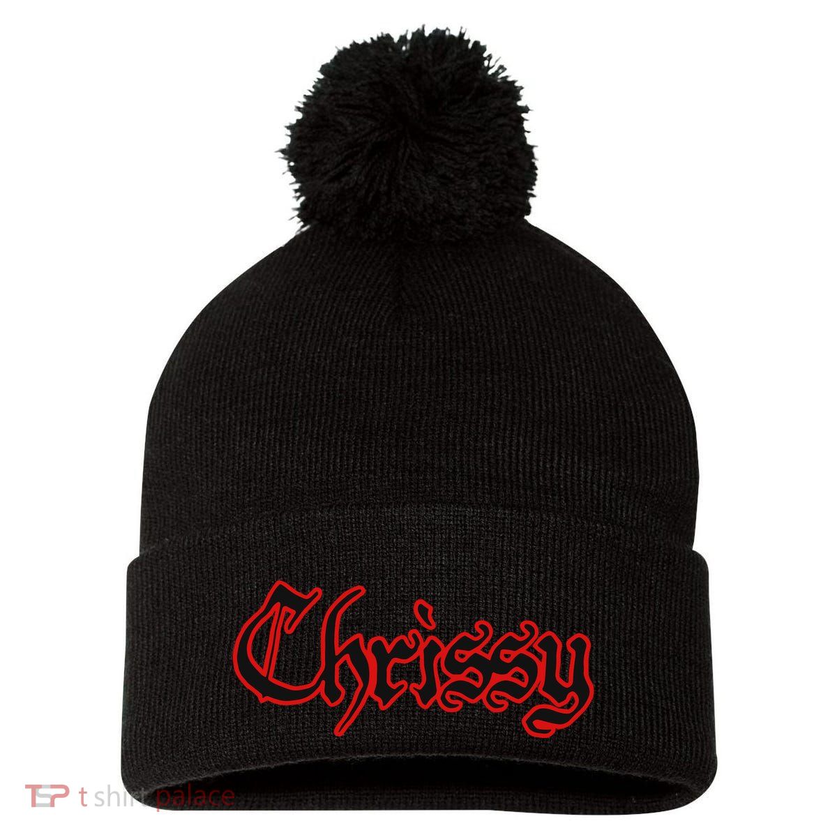 Chrissy Costanza Dagger Pom Pom 12in Knit Beanie