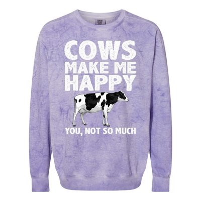 Cool Cow Design For Dairy Farmer Farming Colorblast Crewneck Sweatshirt